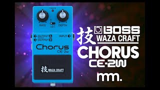 MusicMaker Presents  BOSS CE 2 WAZA CRAFT CHORUS  The Ultimate All Round Chorus Pedal [upl. by Nosyd]