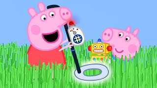 Kids TV amp Stories 🌟NEW SEASON 🌟Peppa Pig Uses a Metal Detector to Find Georges Key [upl. by Yellehs371]