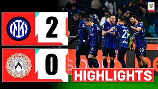 Inter Milan vs Udinese 20 Highlights Goals  Coppa Italia 20242025 [upl. by Ahsinrac]