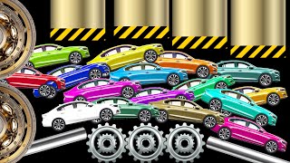 Escape From Giant Stainless Steel Bearings  Realistic Car Survival Race [upl. by Cordell13]