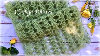 How to Crochet Lacy Ripple Mohair Scarf Drops Kid Silk yarn Crochet Video Tutorial [upl. by Petrie752]