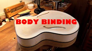 MAKING AN ARCHTOP GUITAR BODY BINDINGmichaelbreyguitarsfinest1994 [upl. by Pike]