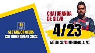 Chaturanga de Silva took 4 wickets vs Kurunegala  SLC Major Clubs T20 Tournament 2022 [upl. by Onez]