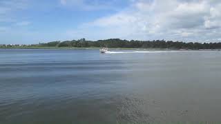 824b Boats on the ICW and River at Sunset Harbor Bolivia NC [upl. by Rebba403]