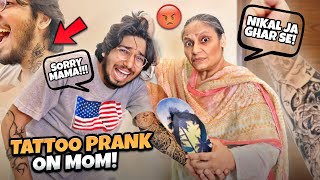 Tattoo Prank On Mom  Gone Wrong 😥 [upl. by Yendys]