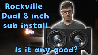 Rockville RV82A 800 Watt Dual 8 Inch Kit Install With Dual XDM17BT  2002 Honda Civic Build Pt 14 [upl. by Mail]