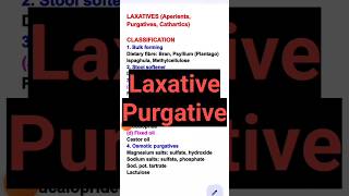 laxative classification pharmacology Purgative  Cathartic [upl. by Alehs]