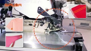 SiRUBA Overlock 747LDBKF with Back Latching Seaming [upl. by Hares154]