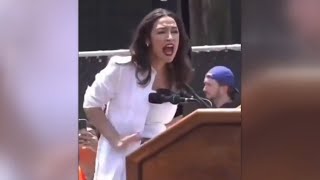 ‘Is she ok’ AOC loses it at Bronx rally [upl. by Denice]