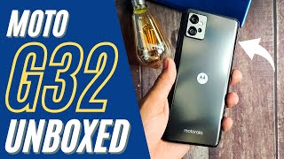 Motorola Moto G32 Unboxing First Look amp Launch in India  Price Rs12999 [upl. by Aisyram]