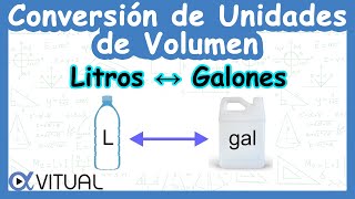 🧊 Conversión de Unidades de Volumen Litros a Galones y Galones a Litros [upl. by Ravo919]