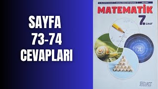 7SINIF MATEMATİK KİTABI SAYFA 73 ve 74 CEVAPLARI [upl. by Clements]