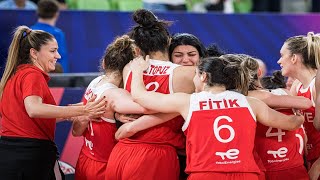 FIBA 2023 Kadınlar Avrupa Şampiyonası  Macaristan  Türkiye Maç Özeti [upl. by Nylrehs]