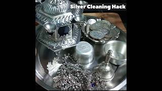 cleaning silver utensils  how to clean silver items  cleaning hacks shorts diwali [upl. by Ylremik]