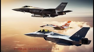 F35B vs JAS39 Gripen vs F16 Which fighter jet would win in a Nerf blaster battle [upl. by Medina]