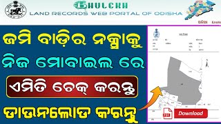 How To Check Odisha Bhu Naksha  Bhu Naksha Odisha Village Map  How To Download Bhu Naksha Odisha [upl. by Eseenaj]