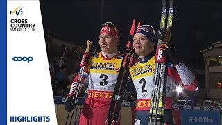 Highlights  Bolshunov edges Klaebo in dramatic fashion  Ruka  Mens Sprint  FIS Cross Country [upl. by Leonid]