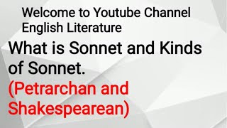 Sonnet  Petrarchan Sonnet  Shakespearean Sonnet Examples  Iambic Pentameter Urdu Hindi [upl. by Mathian508]