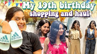 EVERYTHING I SHOPPED FOR MY 19th BIRTHDAY 🥳💗 sneholic 19thbirthday haul [upl. by Nordek]