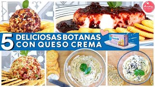 5 Botanas con QUESO CREMA deliciosas para tu cena navideña o posada Andy en la cocina [upl. by Smeaj621]