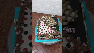 square shape chocolate cake decorating youtubeshorts shorts viral cakedecorating [upl. by Notak250]