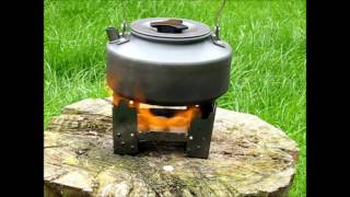 Military Survival Folding Stove  Hexamine Solid Fuel Blocks [upl. by Lleirbag]