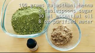 How to mix henna paste  Henna Lounge recipe [upl. by Ffirahs]