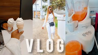 vlog  icecream date grocery shopping making a smoothie roadto1ksubs [upl. by Adne]