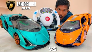 Fastest Beast RC Lamborghini Sian Roadster Vs Lamborghini FKP 37 Unboxing amp Fight  Chatpat toy tv [upl. by Chrysa453]