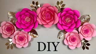 DIY Room Decor Ideas Paper Flower wall Decoration Ideas Easy And Simple [upl. by Elletsyrk]