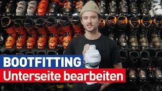 Bootfitting  Warum du die Unterseite deiner Skischuhe bearbeiten solltest [upl. by Leraj31]