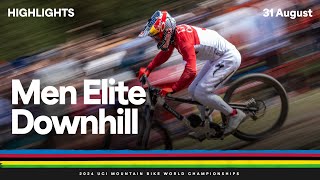 Men Elite Downhill Highlights  2024 UCI Mountain Bike World Championships [upl. by Ademla]