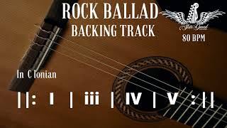 Backing Track Rock Ballad I iii IV V in C [upl. by Nairot283]