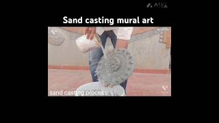 Sand casting process sand mural form wall design muralart wall decor ideas wall decorative item [upl. by Aynatal268]