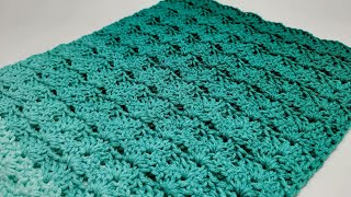 Easy Crochet Stitch Tutorial  Crochet Blankets and crochet scarfs  Crochet Scallop Stitch [upl. by Lilli820]