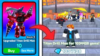 😱I FOUND A LOT OF UPGRADED OF DRILL TITANS 🔥 LUCKY MARKETPLACE 💎  Roblox Toilet Tower Defense [upl. by Ardnoek354]