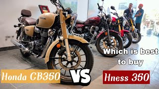 Honda CB350 Vs Hness 350  Which one is best honda automobile hondacb350 classic350 cb350 [upl. by Gahl173]