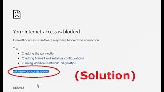 How to fix Your Internet access is blocked ERRNETWORKACCESSDENIED chrome  Unblock Internet [upl. by Aloisius650]