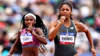 Gabby Thomas Dominates 200m Prelims at Paris Olympics [upl. by Aneg304]