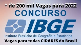 Concurso IBGE 2022  EDITAL E COMO FAZER AS INSCRIÇÕES [upl. by Otrebron]