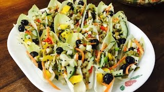 Endive Salad Boats in Gujarati with Raihanas Cuisines [upl. by Nylac]