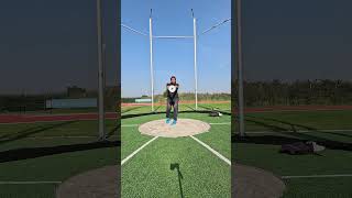 A hammer throw training with a loading pin and a weightplate [upl. by Ram62]