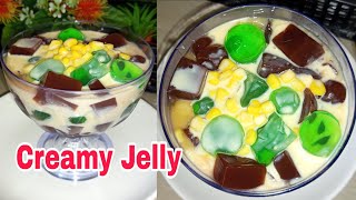 Cara Buat Creamy Jelly Super Creamy Super Mudah❗Creamy Jelly Recipe [upl. by Zima]