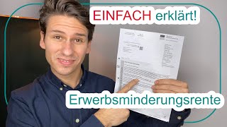 Erwerbsminderungsrente EINFACH erklärt  kurz und knapp [upl. by Novrej]