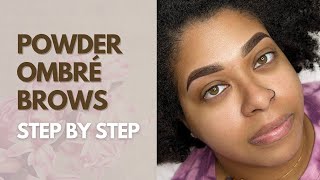 Ombre Powder Brows Process Step By Step [upl. by Tsew]