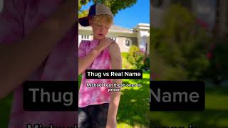 Thug name vs real name funny names subscribe shorts [upl. by Aanas]