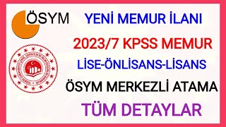 YENİ DUYURU✅ÖSYM MERKEZLİ ATAMA✅ ÇEVRE ŞEHİRCİLİK İKLİM DEĞİŞİKLİĞİ BAKANLIĞI ATAMASI BAŞVURU DETAY✅ [upl. by Yrotciv654]