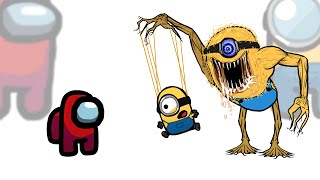 Mini Crewmate Kills Creepy Despicable Me 4 Minions Characters  Among Us [upl. by Elmo910]