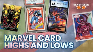 The Highs and Lows of MARVEL TRADING CARDS 90s onward [upl. by Notreve]