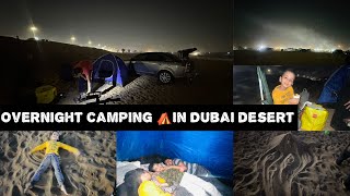 Overnight camping in Dubai desertEnjoyed Dubai winter night in desertUAE life in winters [upl. by Chandal]